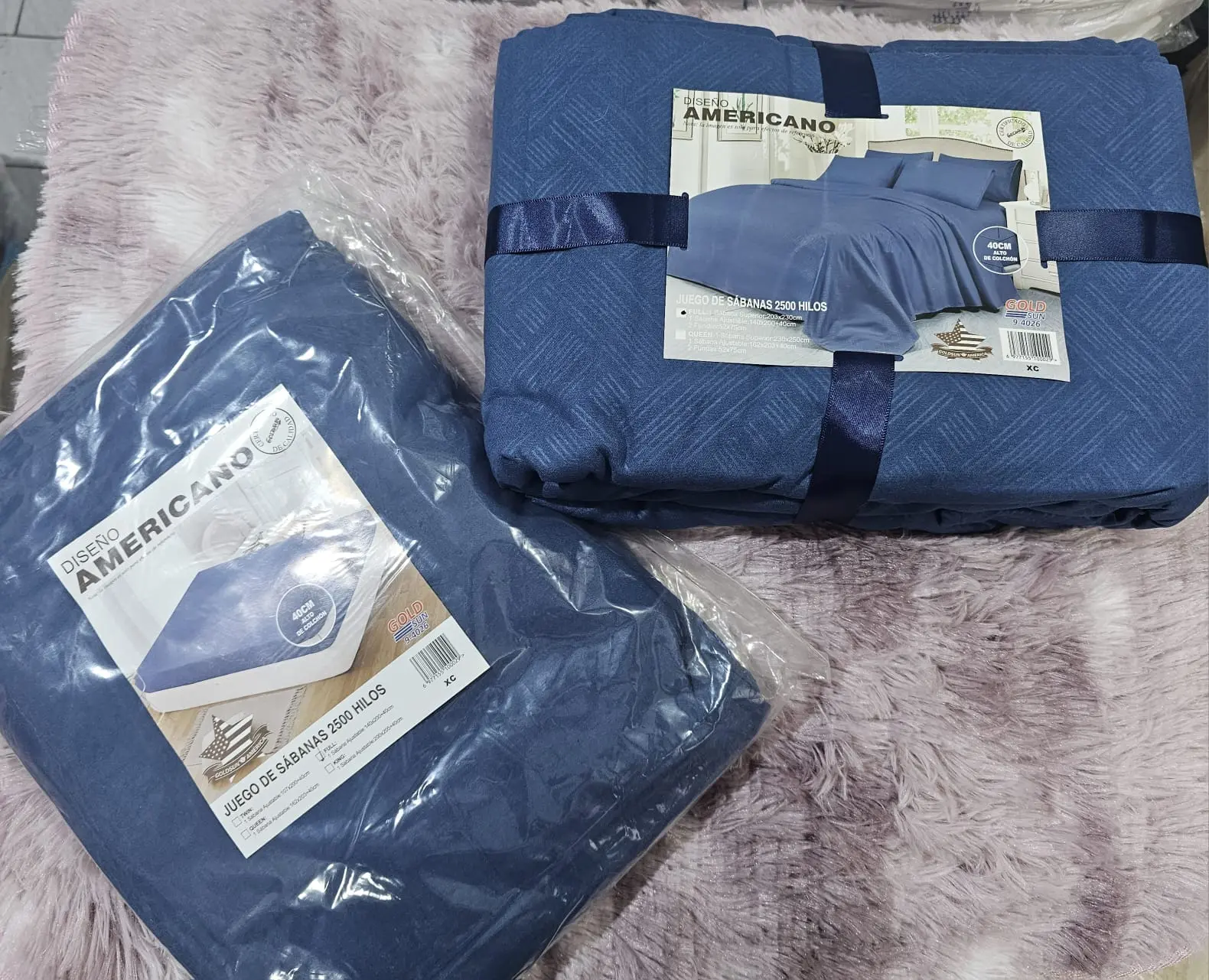 Juego De Sabanas Goldsun Diseño Americano Full Size V/Colores