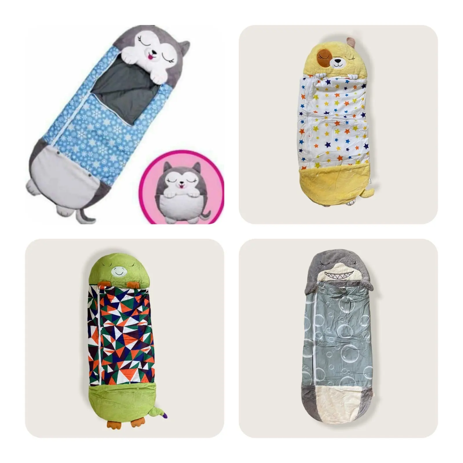 Bolsa De Dormir Happy Nappers Para Niños Peluche Y Almohada V/Diseños