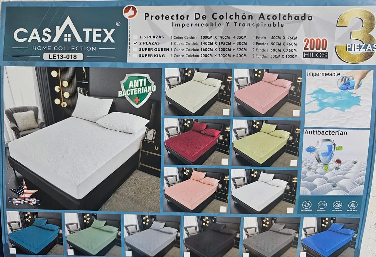 Cubre Colchon Casatex Impermeable Full Size V/Colores