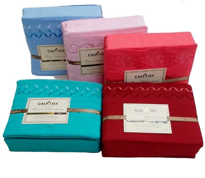 Juego De Sabanas Con Brodery Casatex Full Size De 2 1/2 Plazas V/Colores