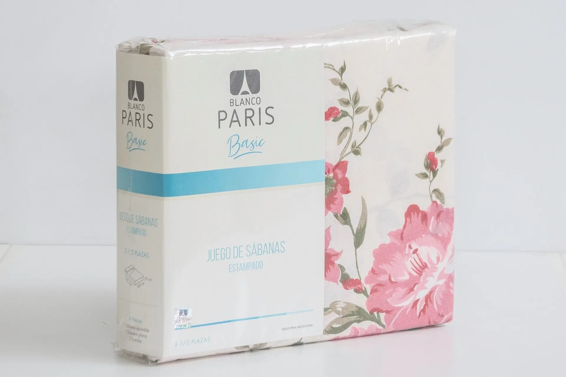 Juego De Sabanas Economicas Blanco Paris 2 1/2 Plazas V/Diseños