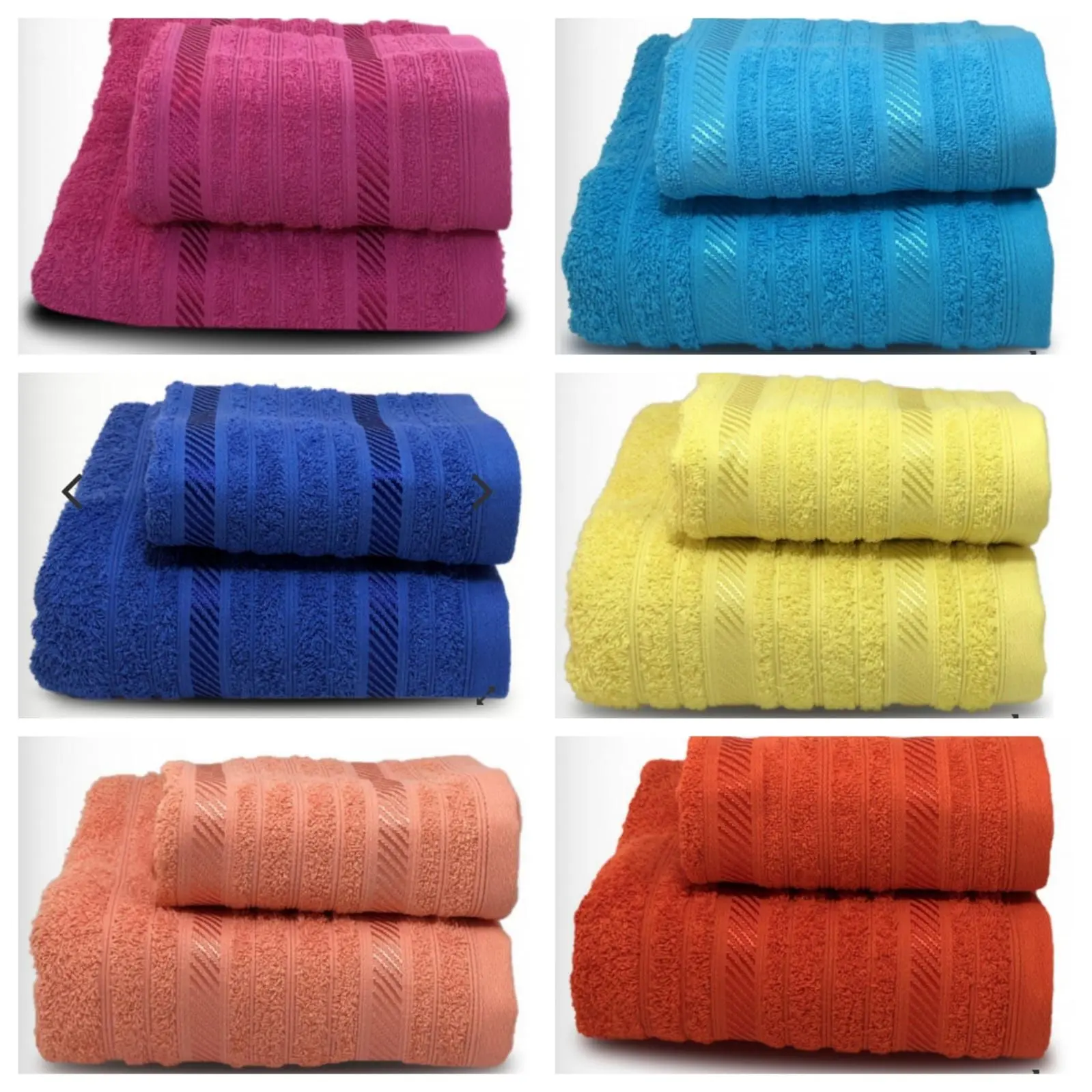 Juego Toalla y Toallon Santista Prata 100% Algodon V/Colores