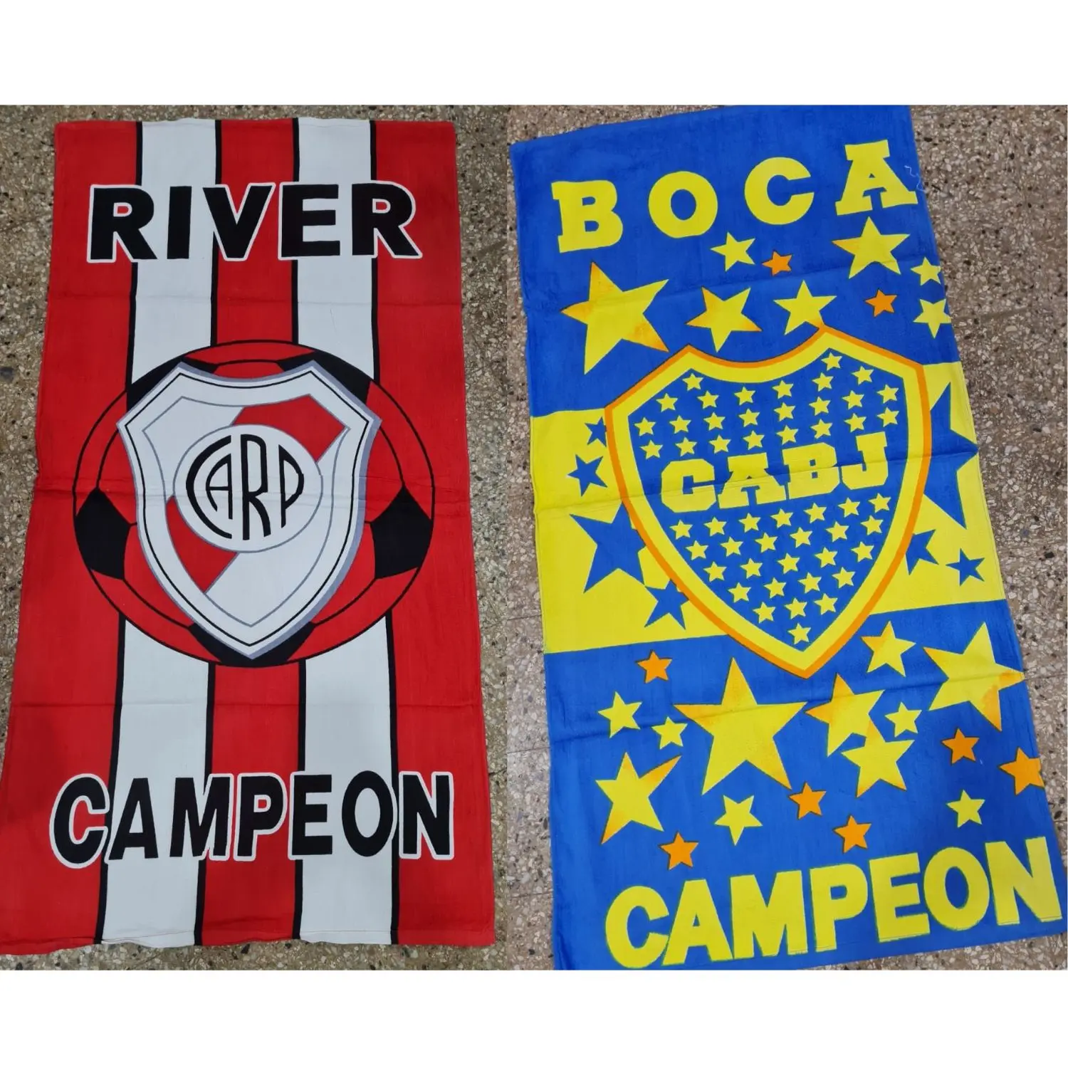 Toallon Playero River Y Boca 100% Algodon