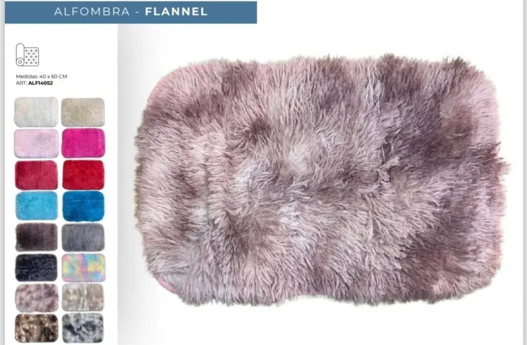 Alfombra De Ambiente Flannel Blanco Paris V/Colores